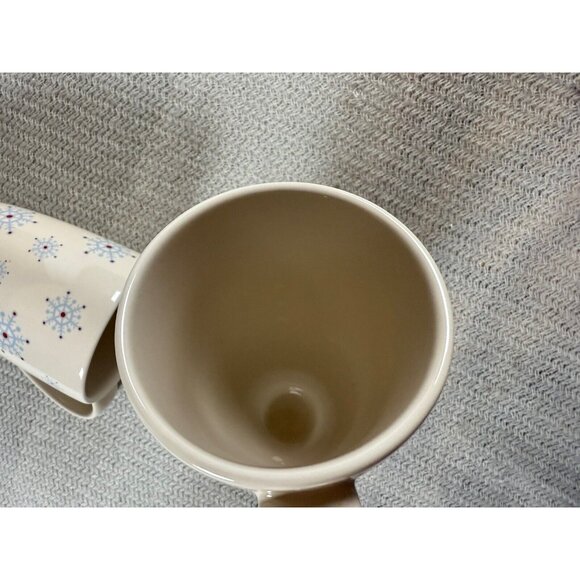 Whittard of Chelsea Christmas Holiday 2004 Snow Flake Latte Cup Set 2 Coffee Mug - Picture 3 of 8